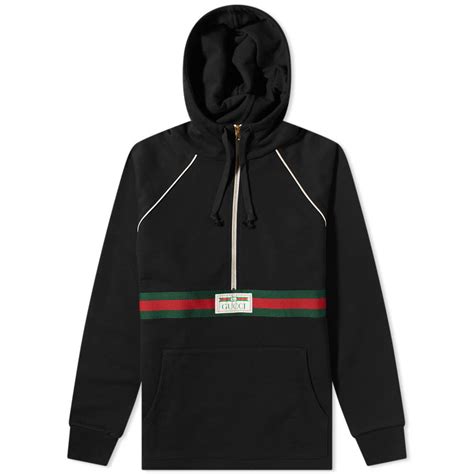 gucci quarter zip up hoodie|Gucci oversized logo hoodie.